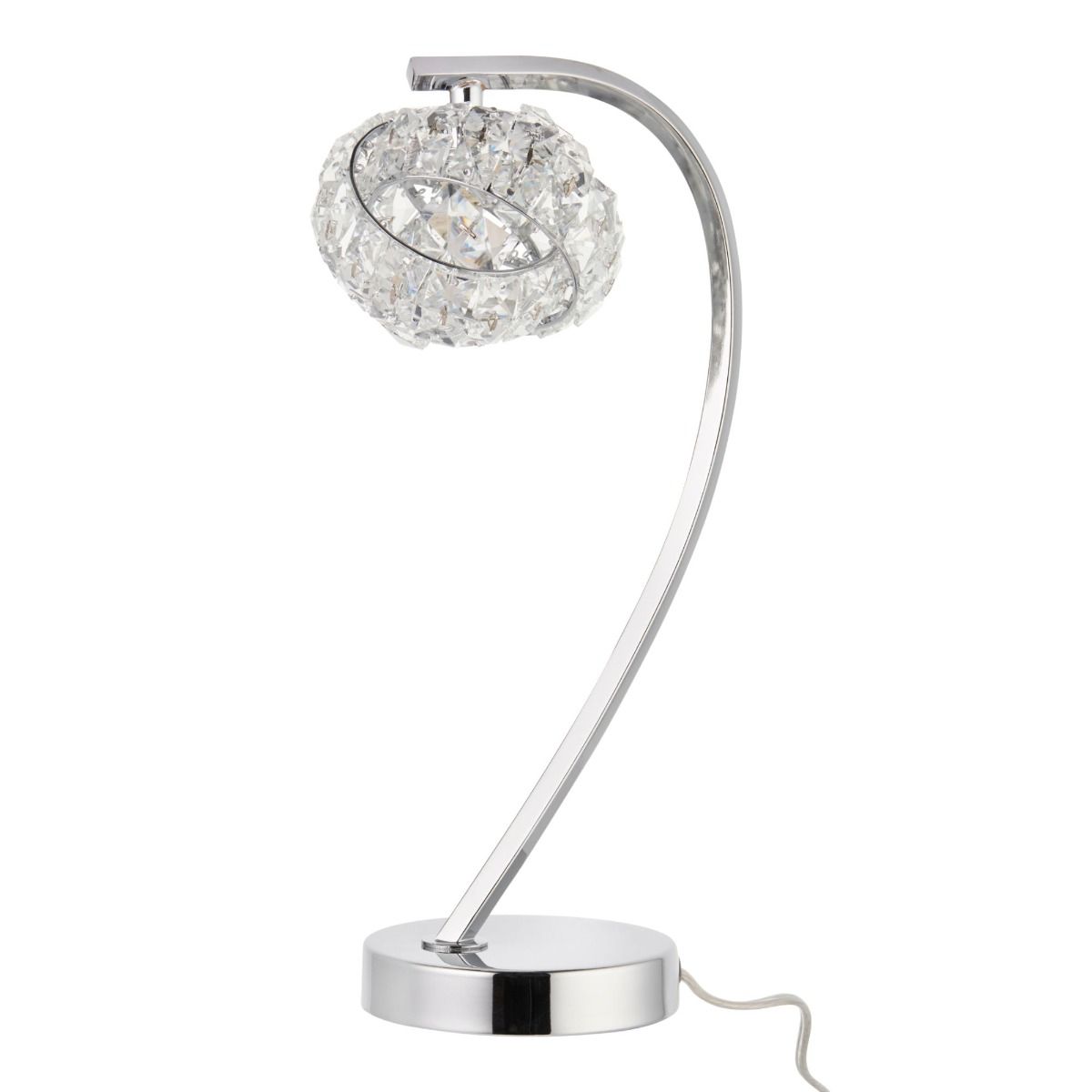 Pagazzi Monaco Chrome and Crystal Table Lamp