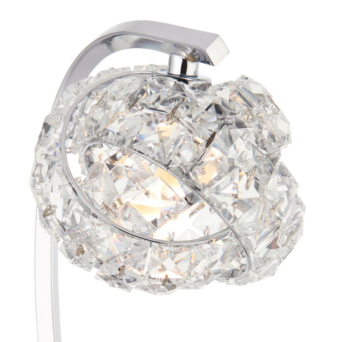 Pagazzi Monaco Chrome and Crystal Table Lamp