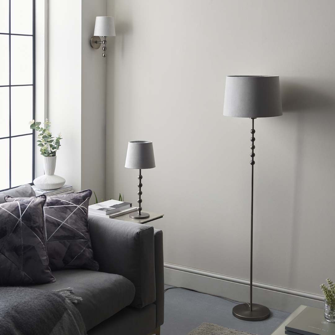 Pagazzi Bobble Aged Pewter Floor Lamp