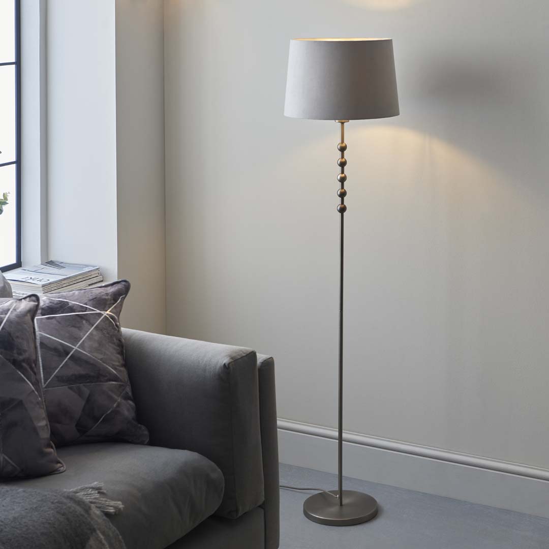 Pagazzi Bobble Aged Pewter Floor Lamp