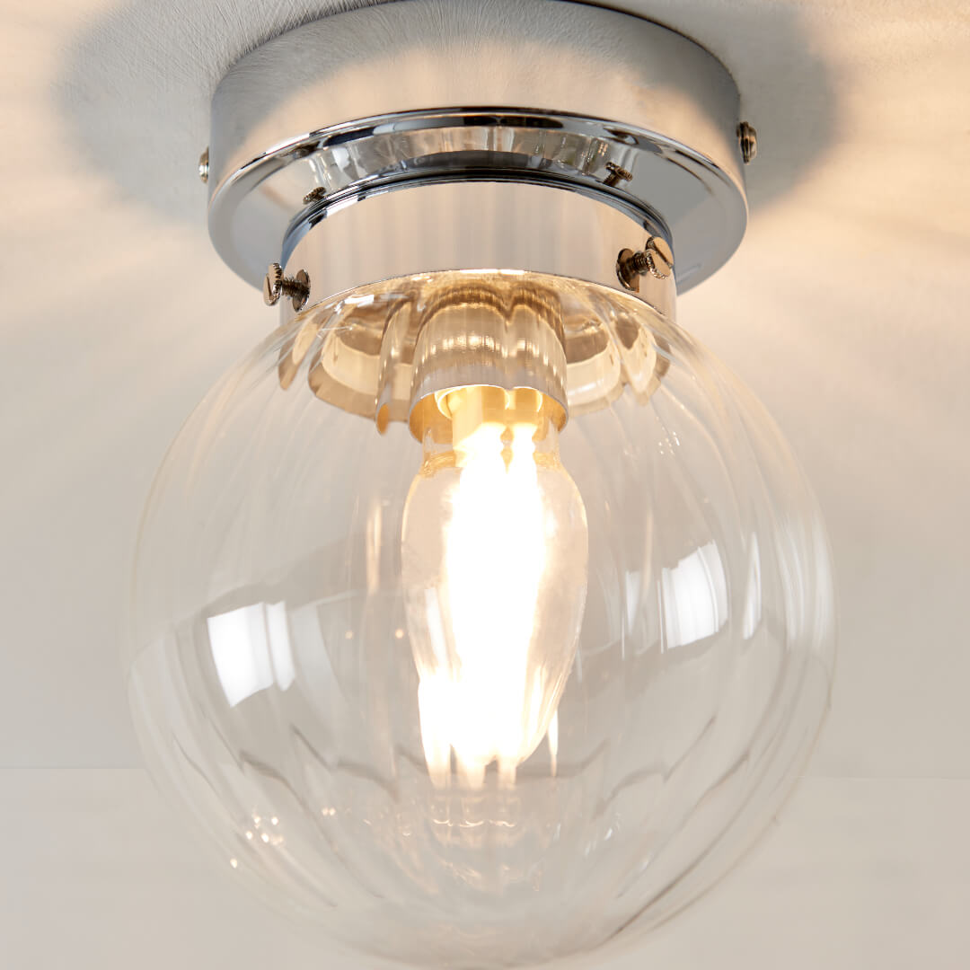 Pagazzi Amelie IP44 Polished Chrome Flush Ceiling Light