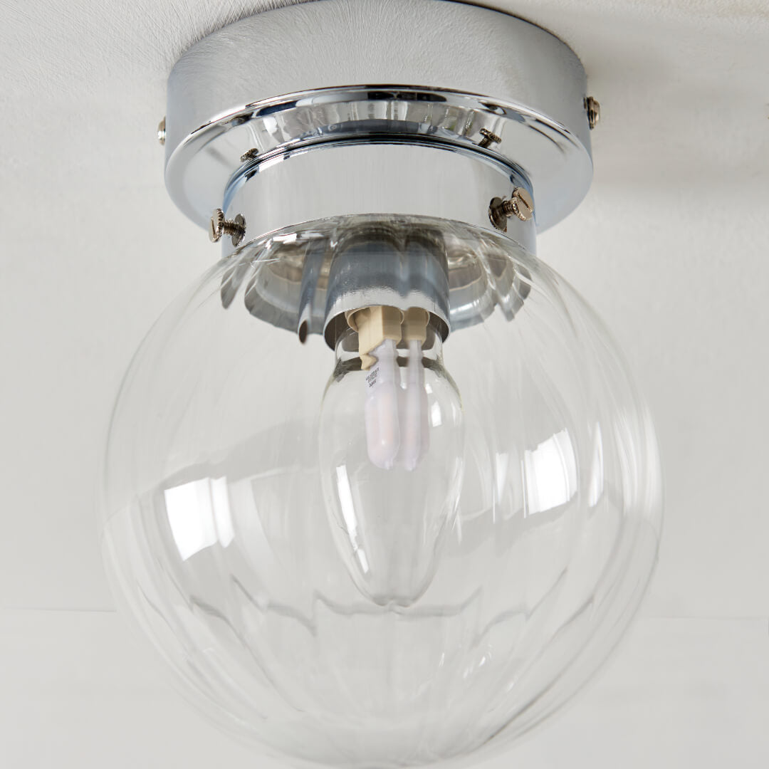 Pagazzi Amelie IP44 Polished Chrome Flush Ceiling Light