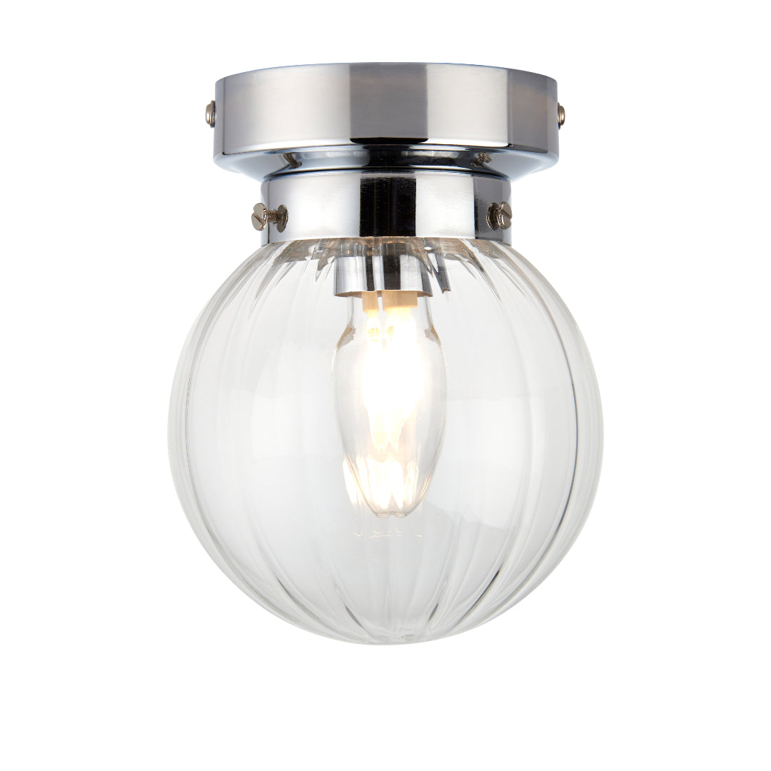 Pagazzi Amelie IP44 Polished Chrome Flush Ceiling Light