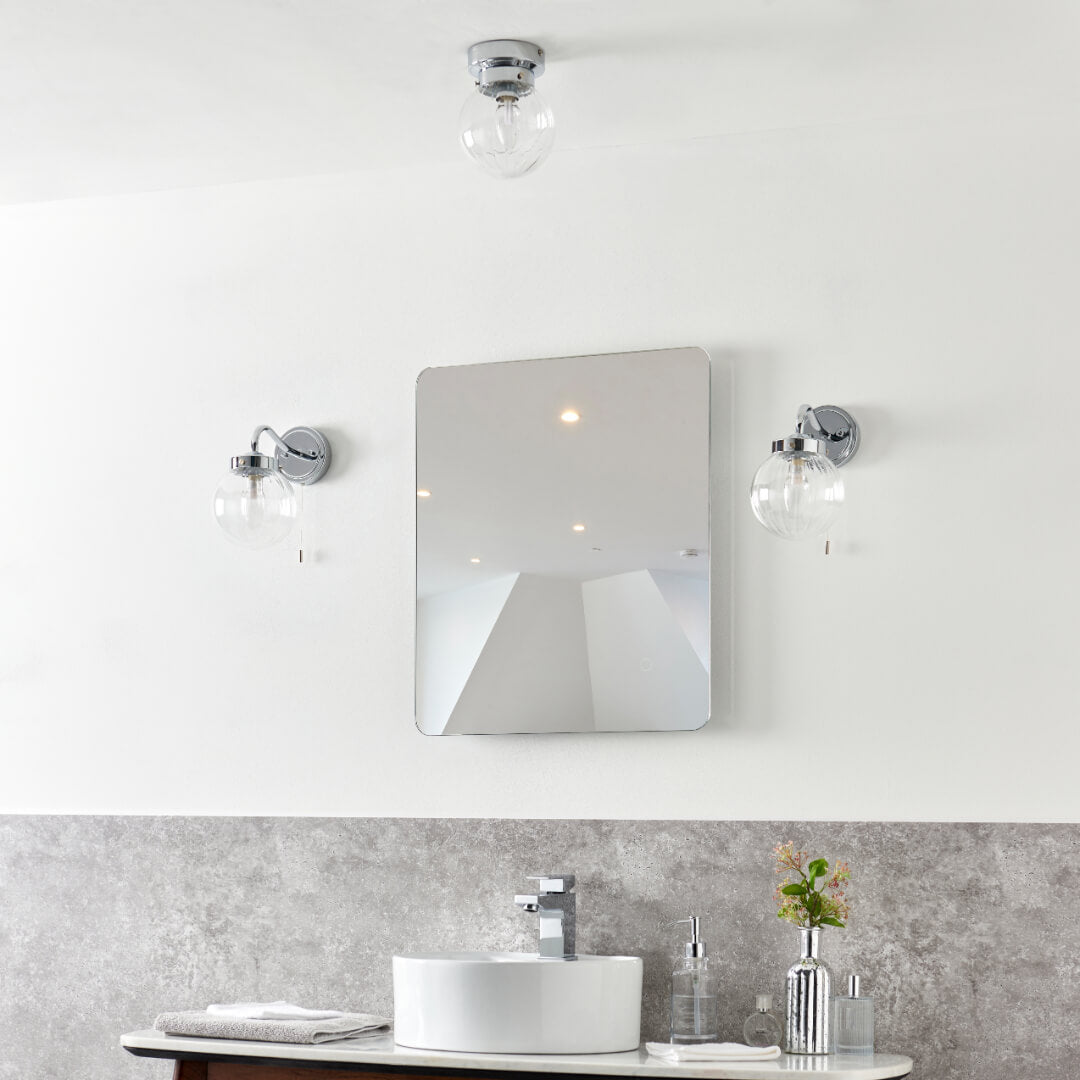 Pagazzi Amelie IP44 Polished Chrome Flush Ceiling Light