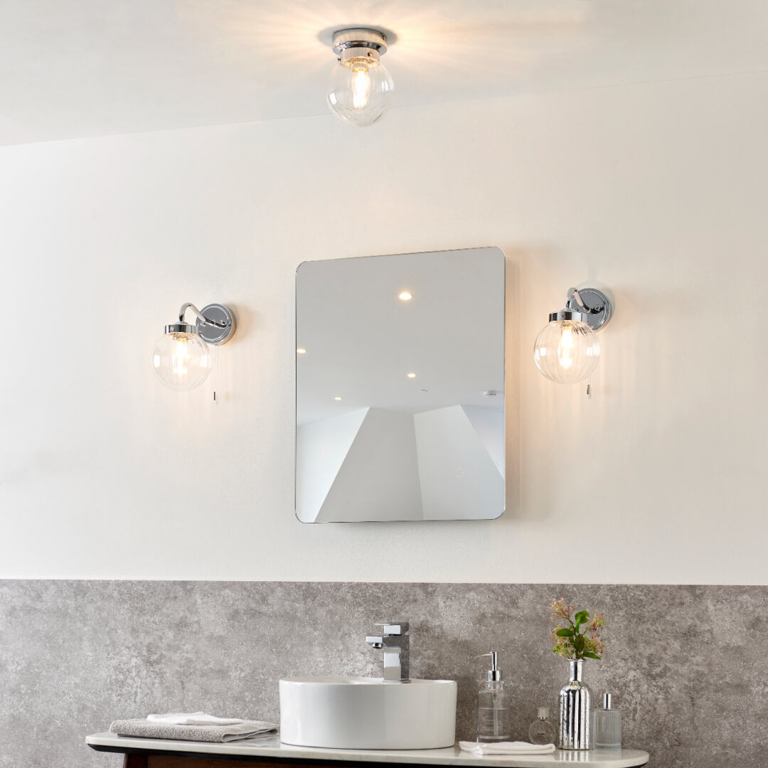 Pagazzi Amelie IP44 Polished Chrome Flush Ceiling Light