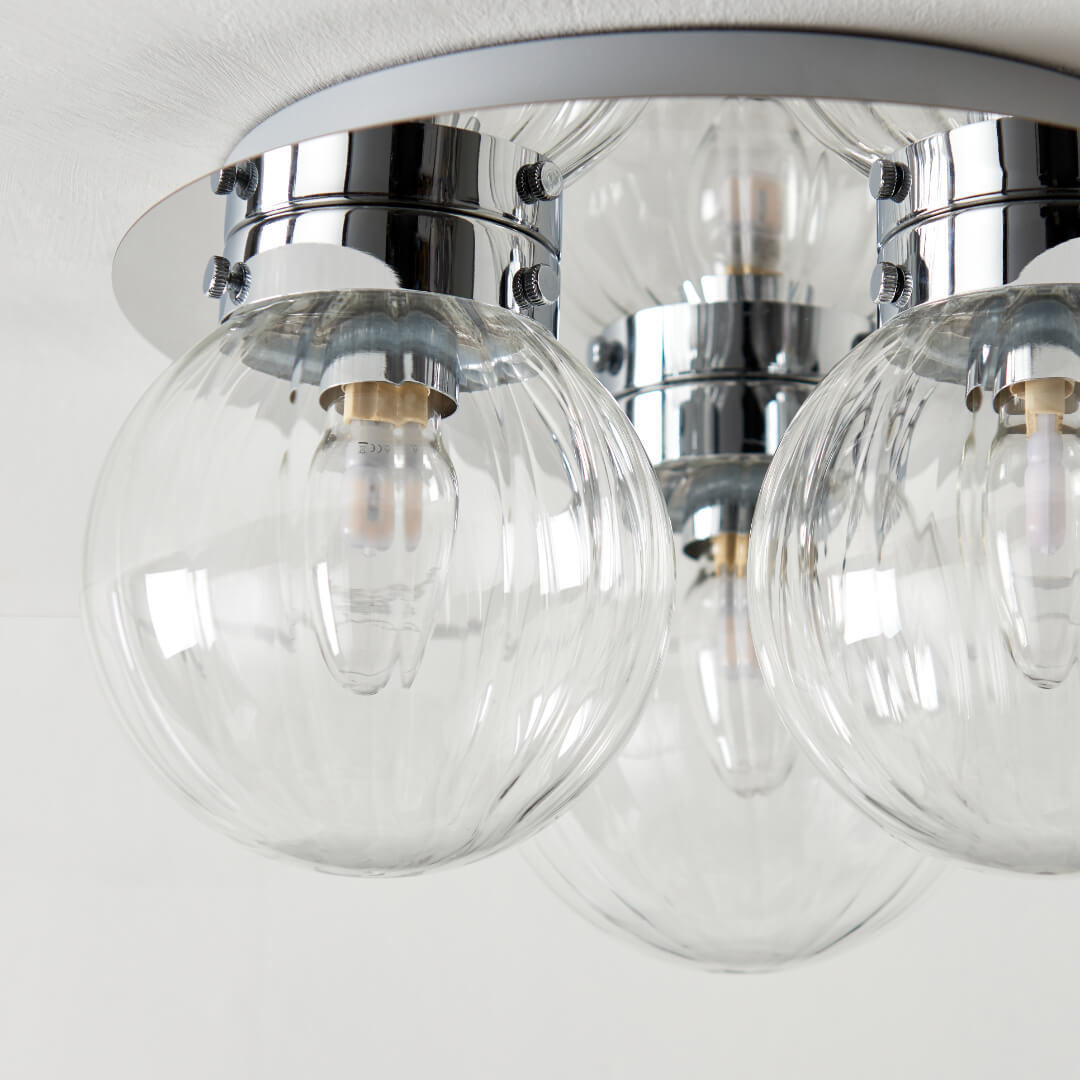 Pagazzi Amelie IP44 3 Light Flush Polished Chrome Ceiling Light