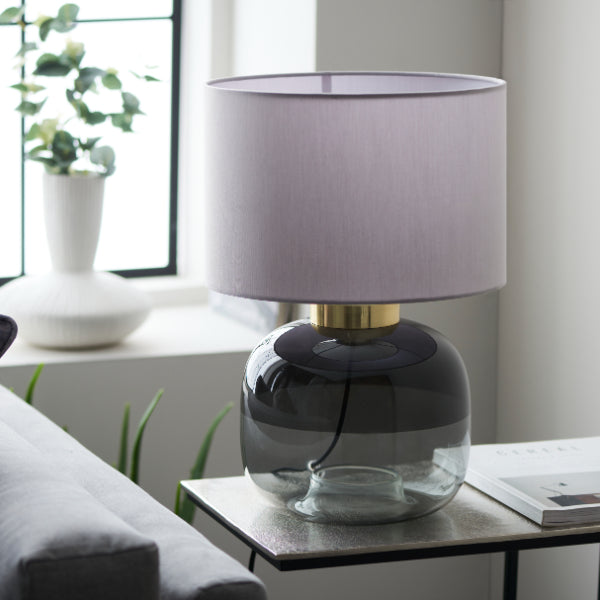 Pagazzi Jeni Smoked Glass Table Lamp