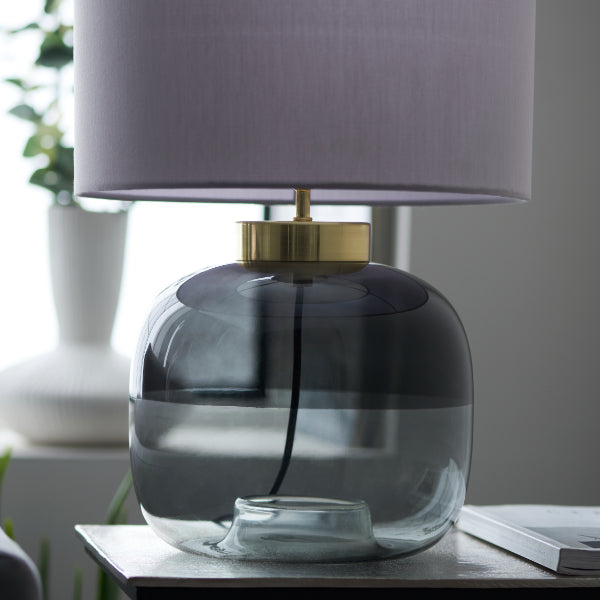 Pagazzi Jeni Smoked Glass Table Lamp