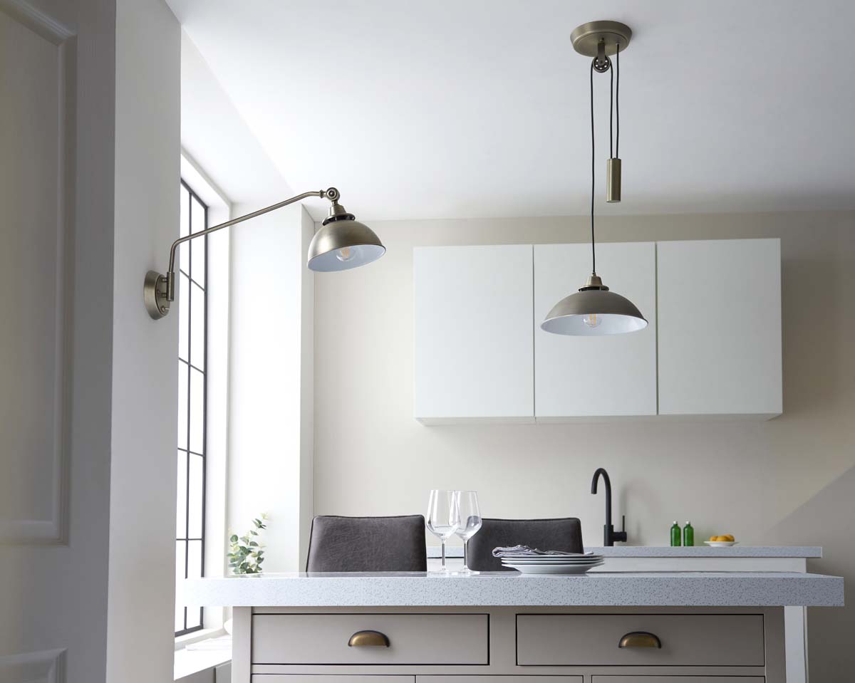 Pagazzi Madison Adjustable Antique Brass Wall Light