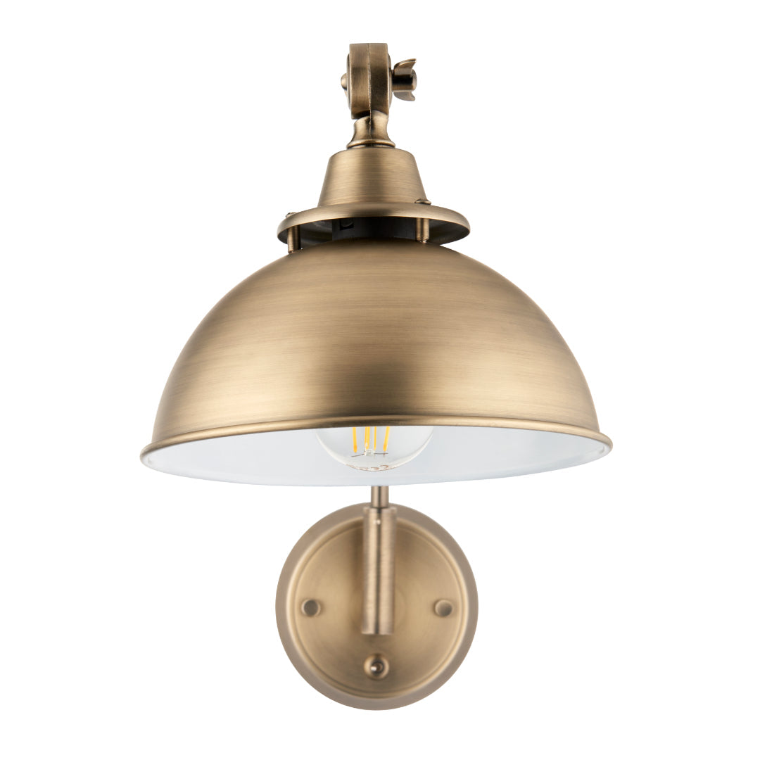 Pagazzi Madison Adjustable Antique Brass Wall Light