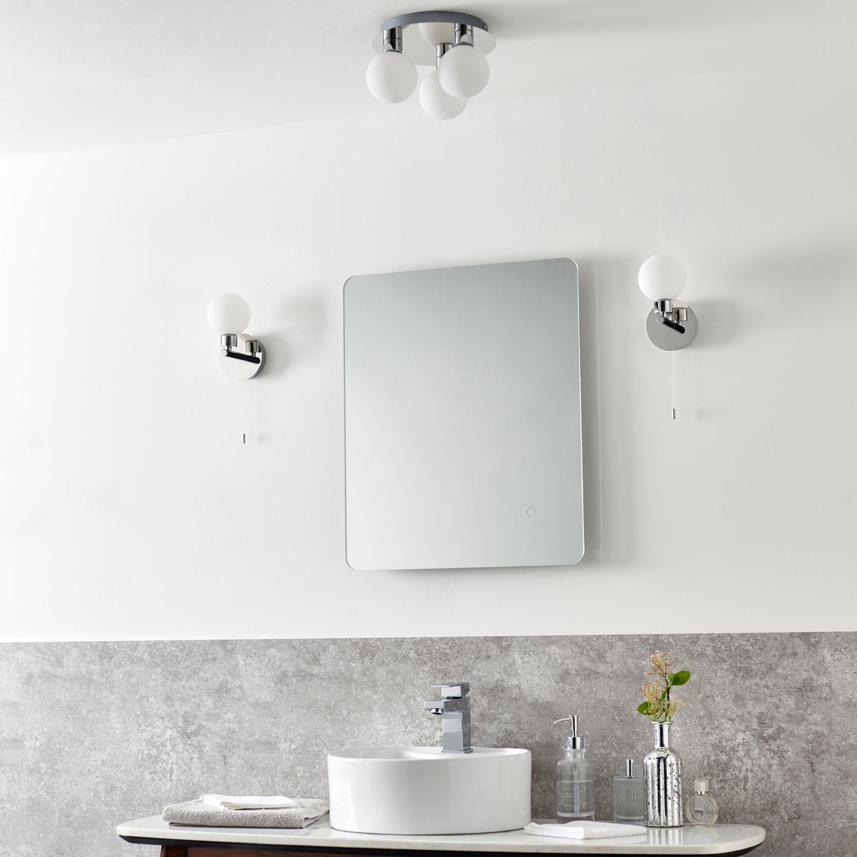 Pagazzi Tago 3 Light Semi Flush Ceiling Light