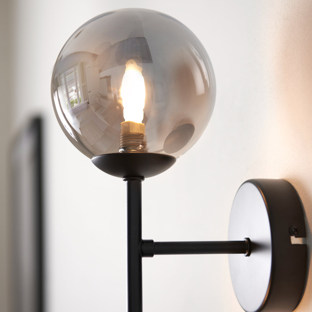 Pagazzi Reeko Matt Black Wall Light