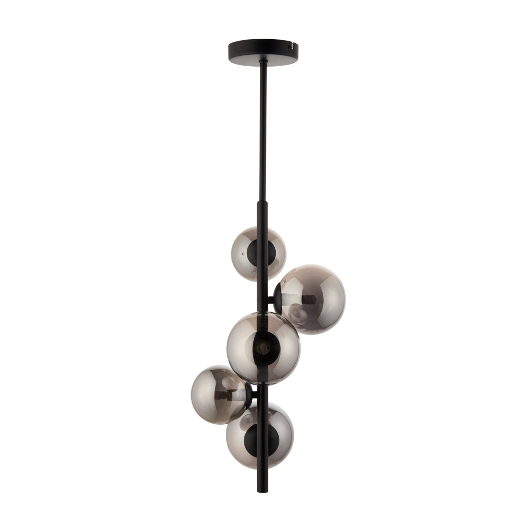 Pagazzi Reeko 5 Light Matte Black Ceiling Pendant