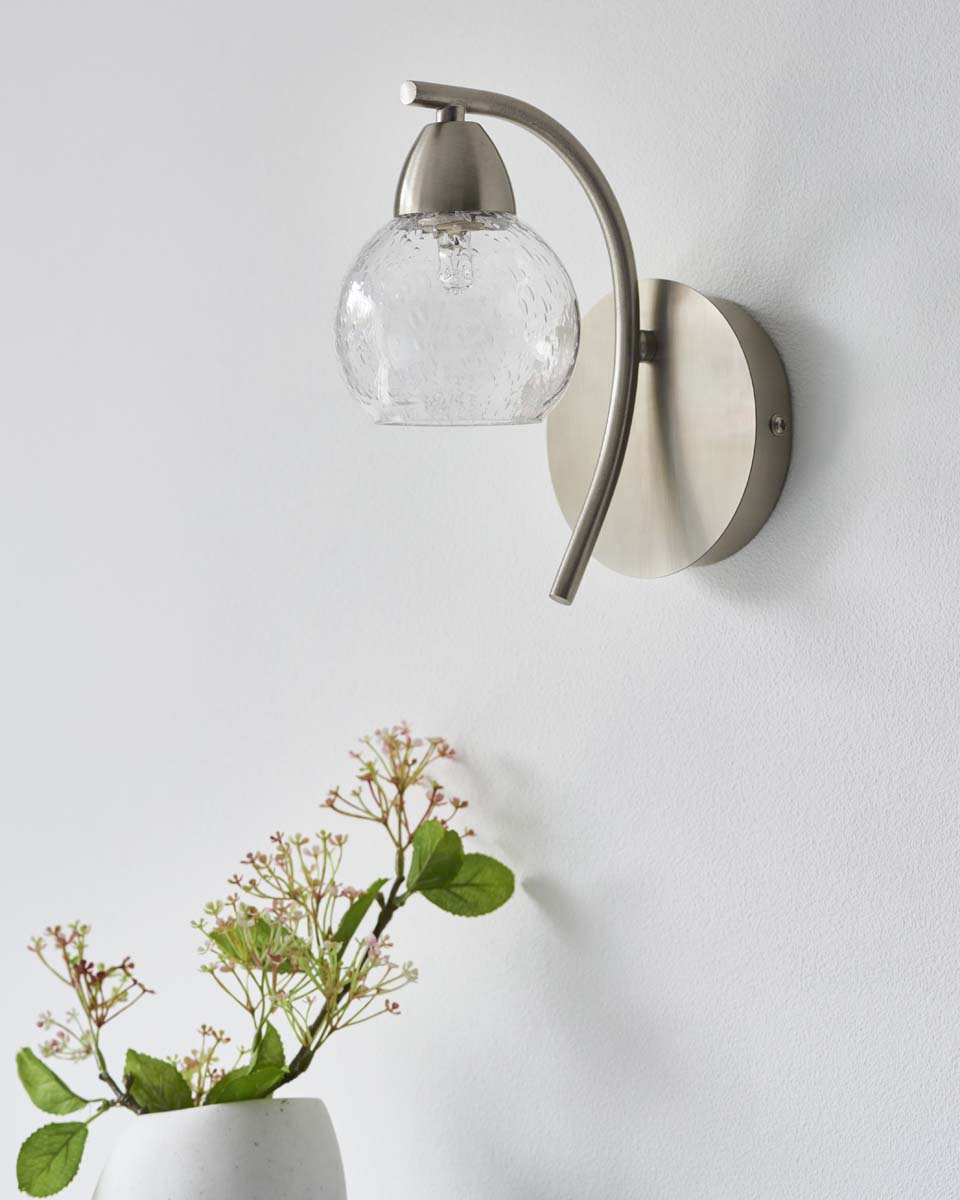 Pagazzi Callen Satin Nickel Wall Light