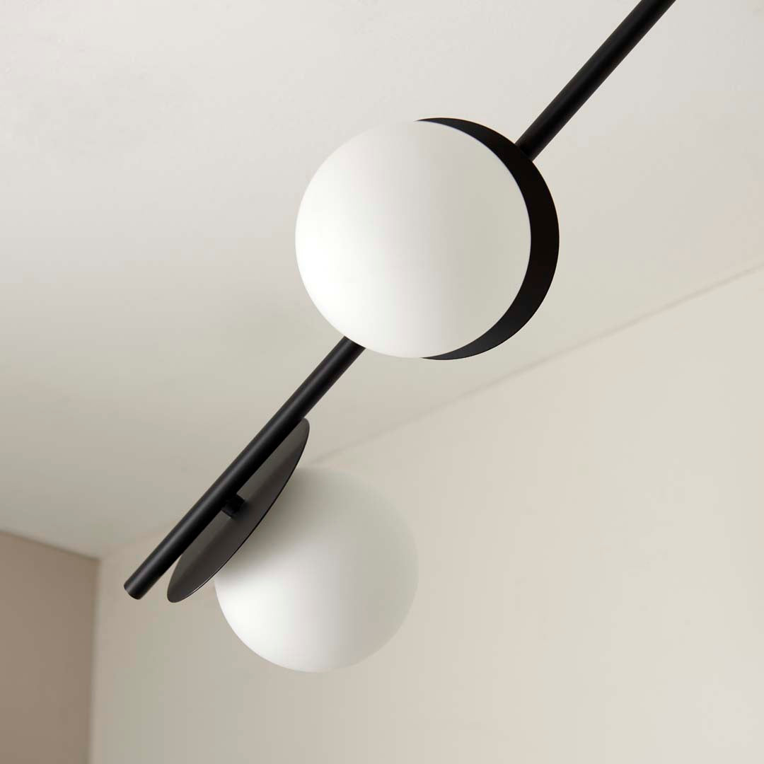 Pagazzi Satellite 4 Light Black Semi Flush Ceiling Light