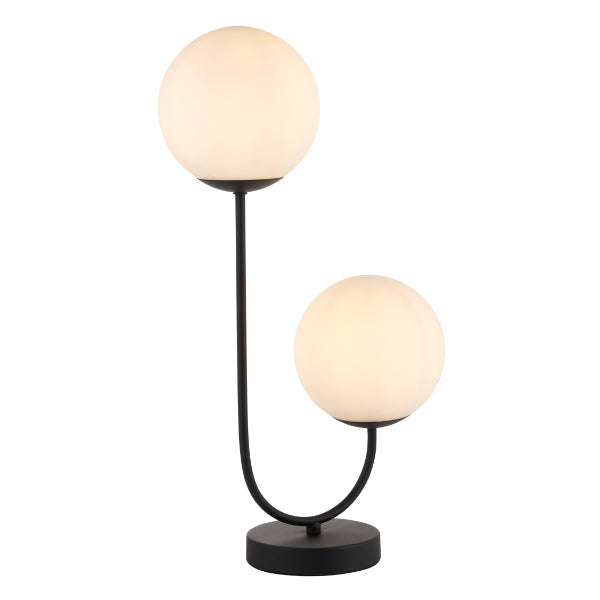 Pagazzi Patton 2 Light Matt Black Table Lamp
