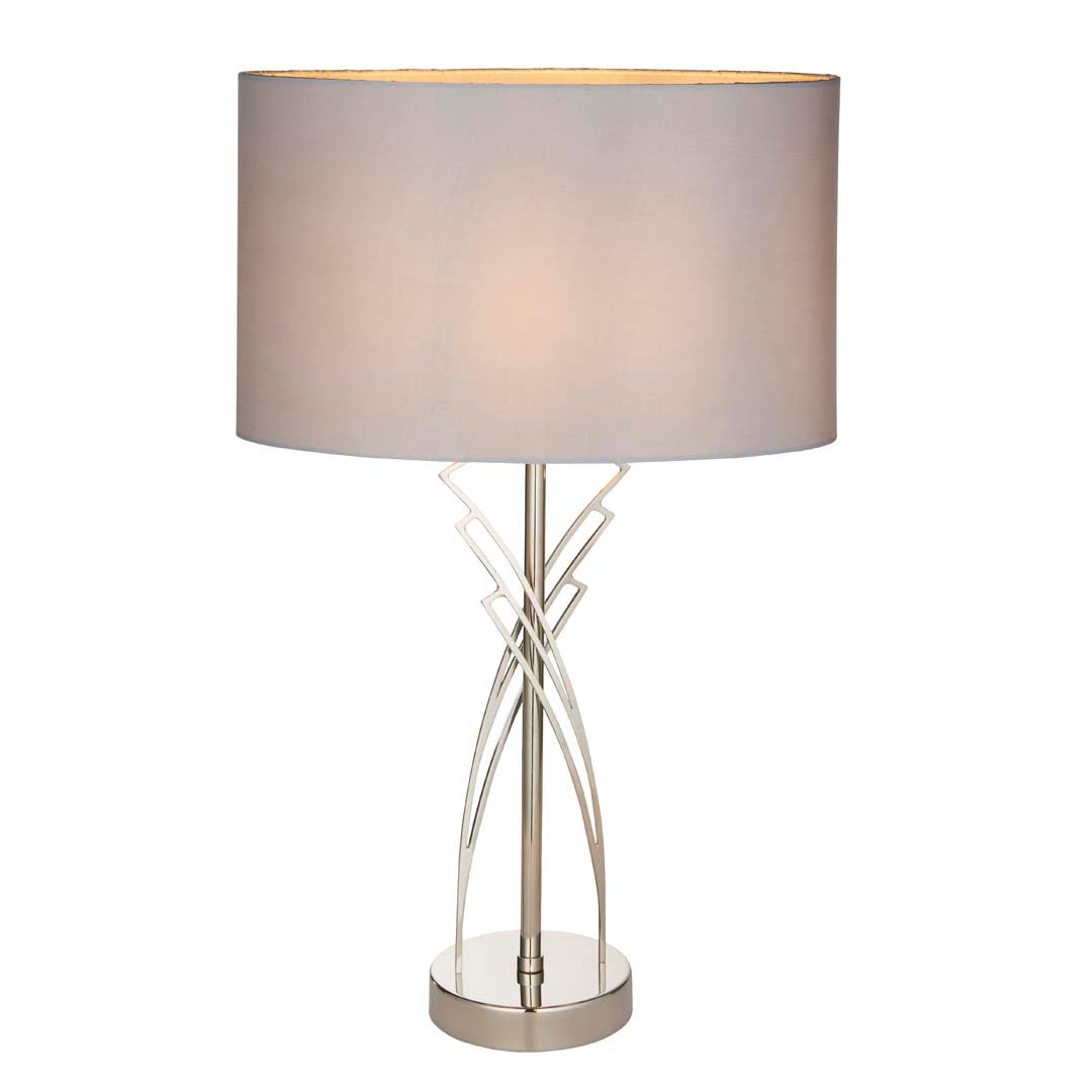 Pagazzi Lyla Satin Nickel Table Lamp