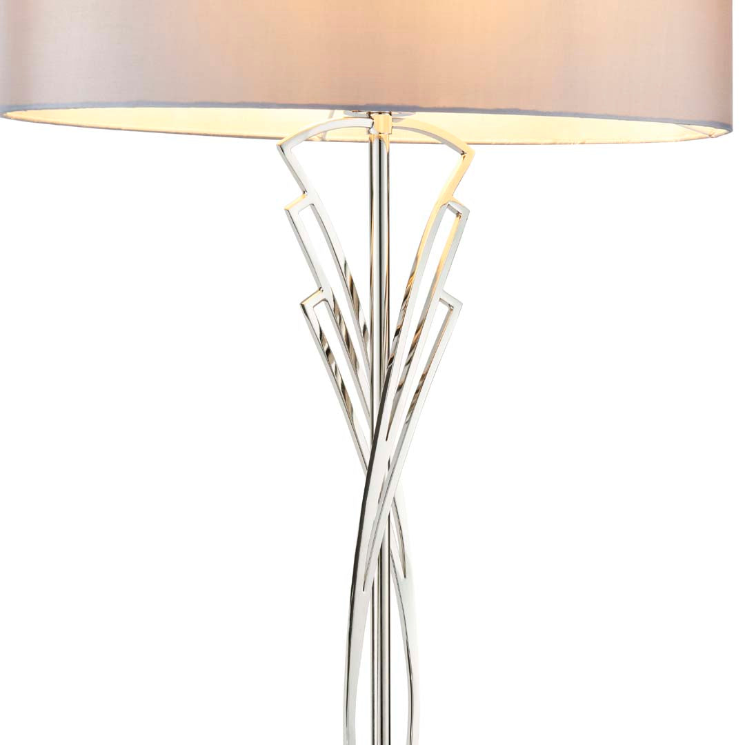 Pagazzi Lyla Satin Nickel Floor Lamp