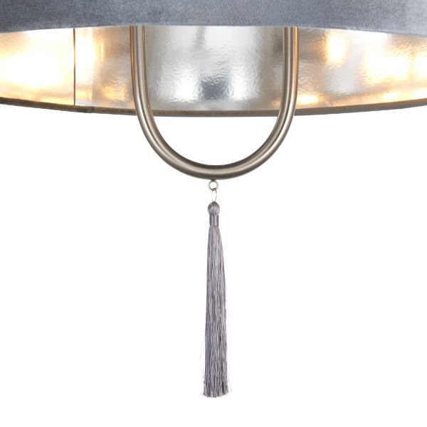 Pagazzi Tassel Satin Nickel Ceiling Pendant