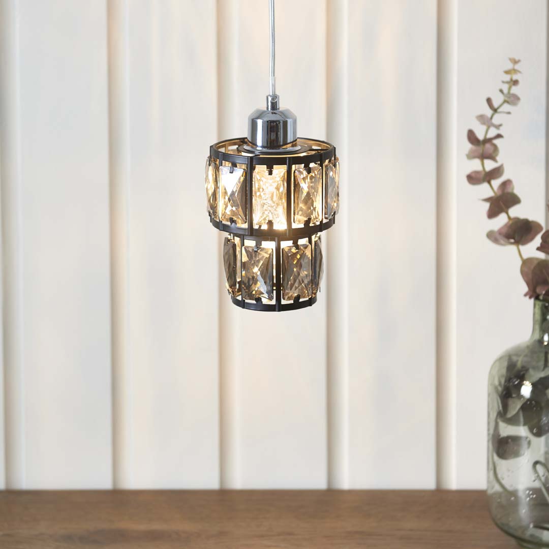 Pagazzi Darla Small Black Ceiling Light Pendant