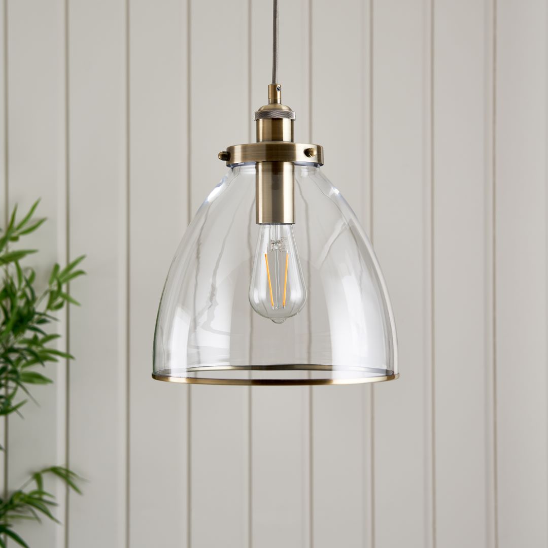 Pagazzi Brunswick Antique Brass Ceiling Pendant