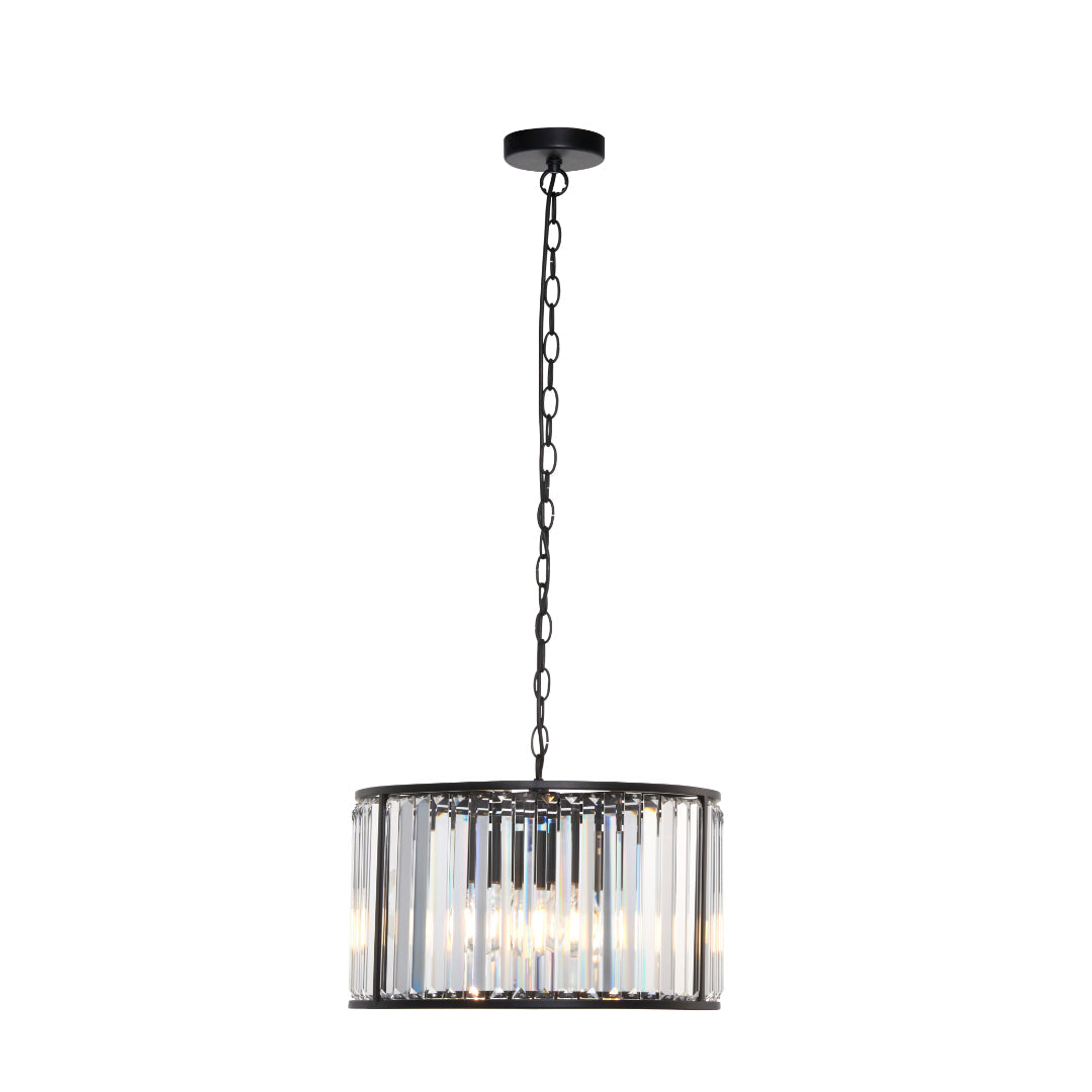 Pagazzi Resto Crystal & Matt Black Ceiling Light