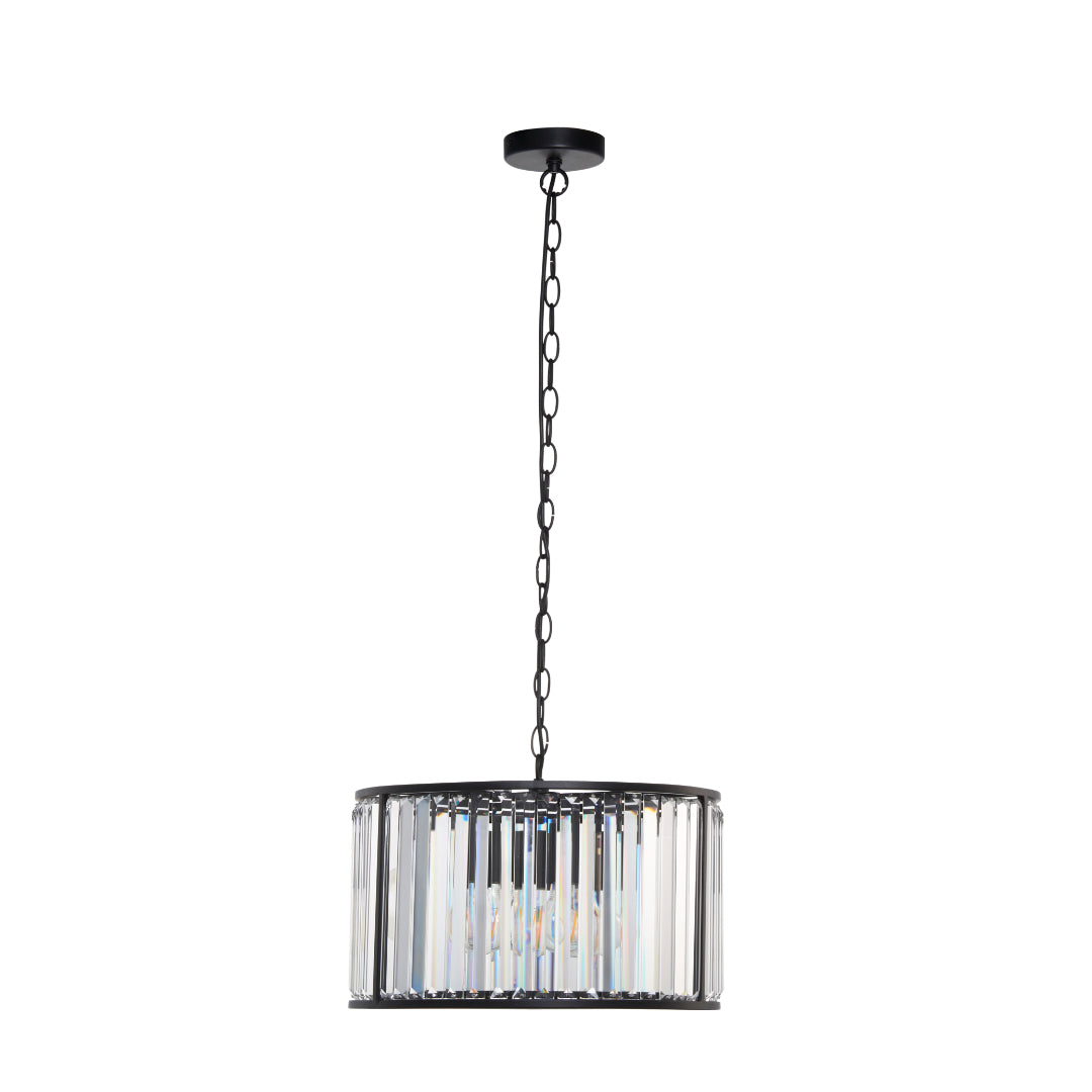 Pagazzi Resto Crystal & Matt Black Ceiling Light