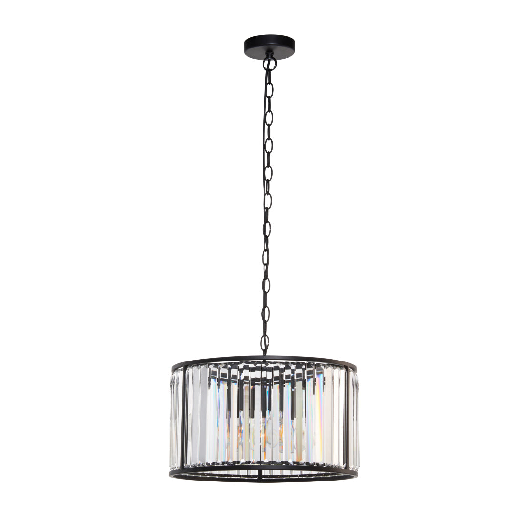 Pagazzi Resto Crystal & Matt Black Ceiling Light