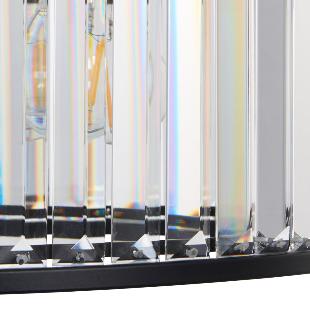 Pagazzi Resto Crystal & Matt Black Ceiling Light