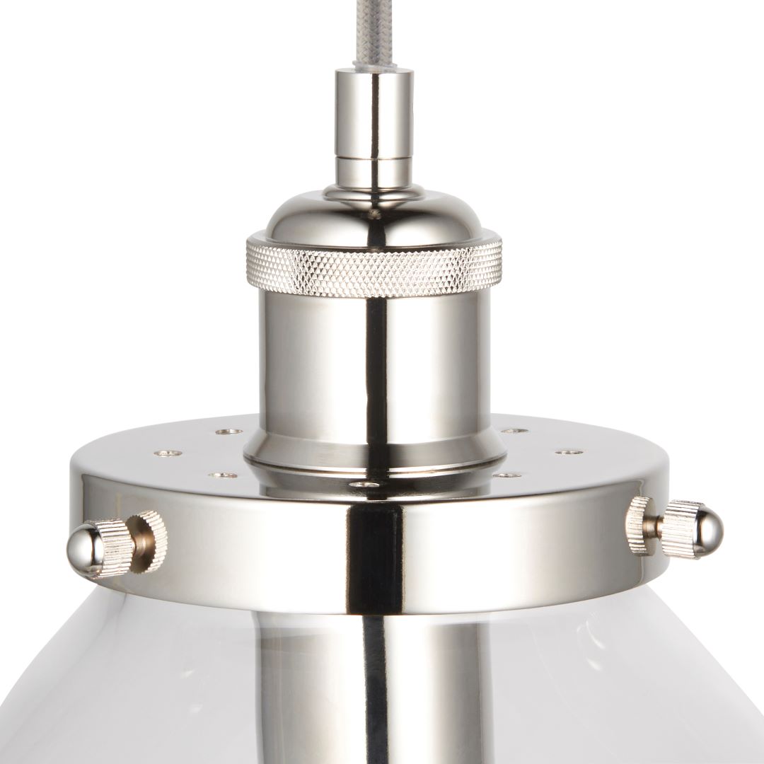 Pagazzi Brunswick Polished Nickel Ceiling Pendant