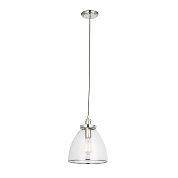 Pagazzi Brunswick Polished Nickel Ceiling Pendant