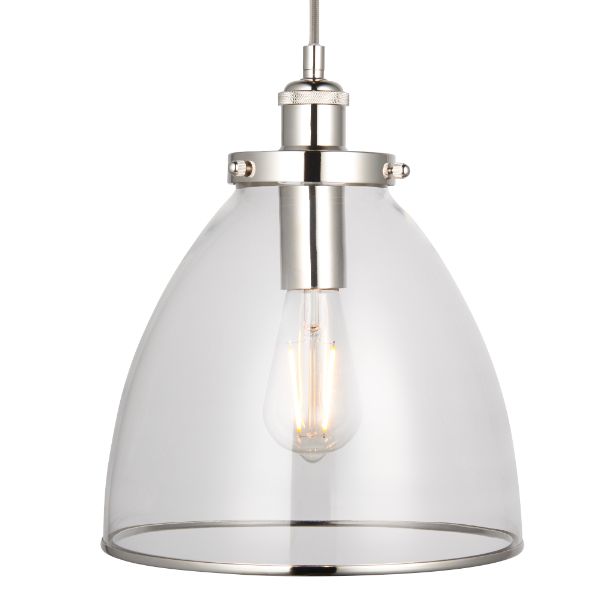 Pagazzi Brunswick Polished Nickel Ceiling Pendant