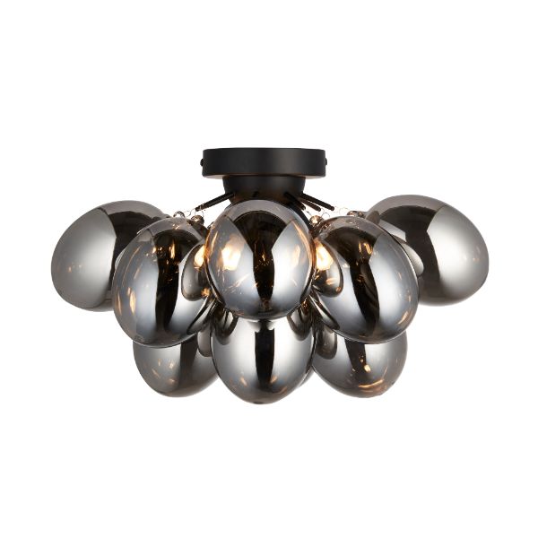 Pagazzi Tatum Flush Matte Black Ceiling Light