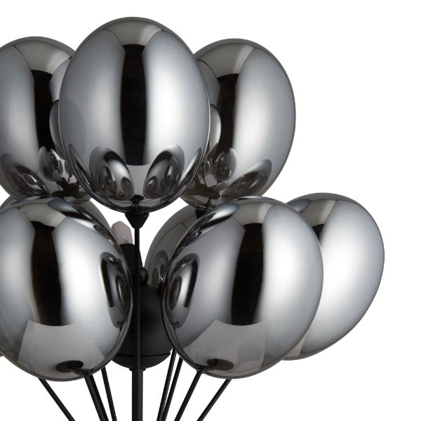 Pagazzi Tatum Matte Black & Glass Table Lamp