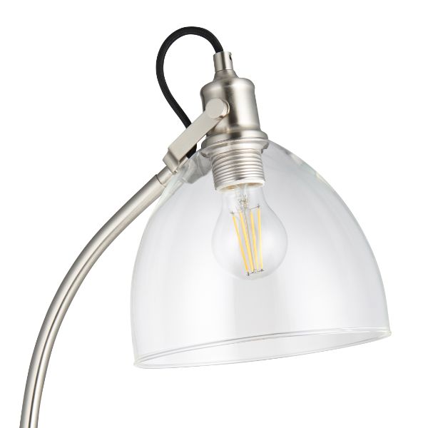 Pagazzi Jacob Satin Nickel Task Floor Lamp