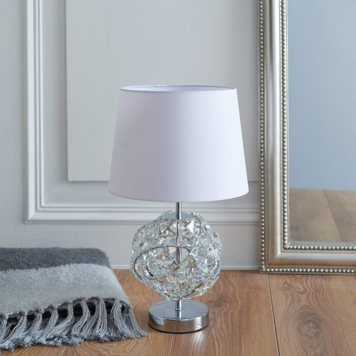 Pagazzi Monaco Chrome & Glass Table Lamp