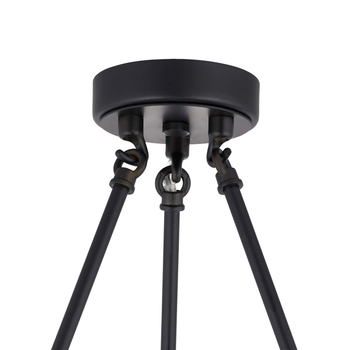 Pagazzi Parley 3-Light Black Semi-Flush Ceiling Light