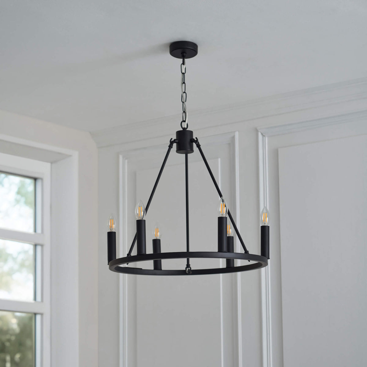Pagazzi Parley 6 Light Black Ceiling Pendant