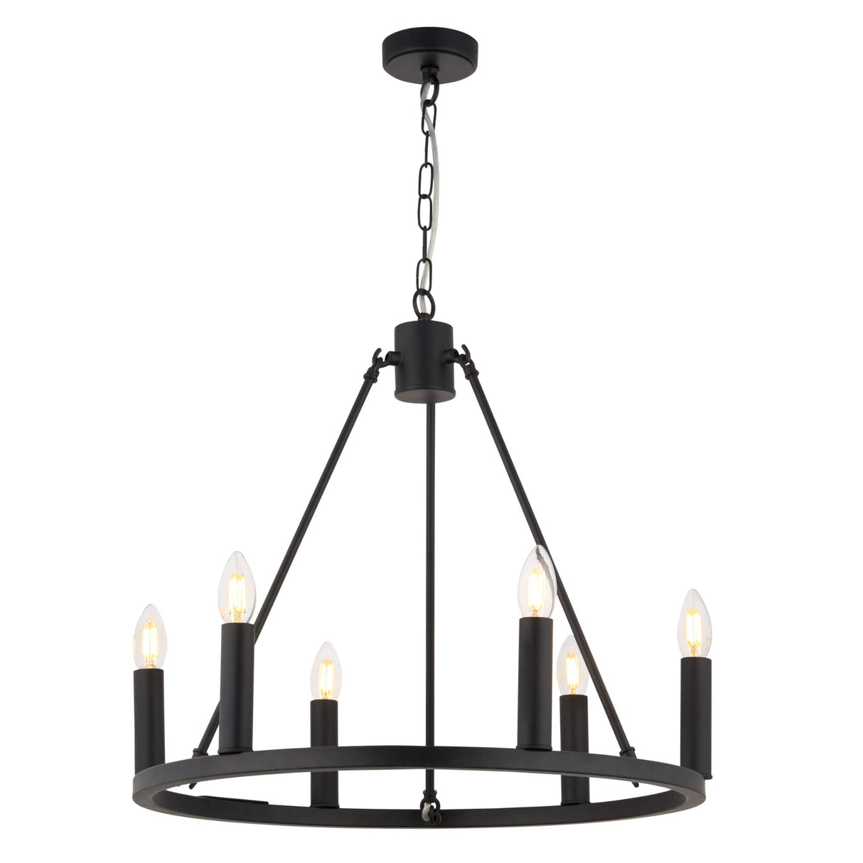 Pagazzi Parley 6 Light Black Ceiling Pendant