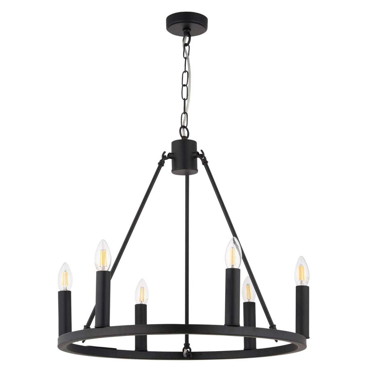 Pagazzi Parley 6 Light Black Ceiling Pendant