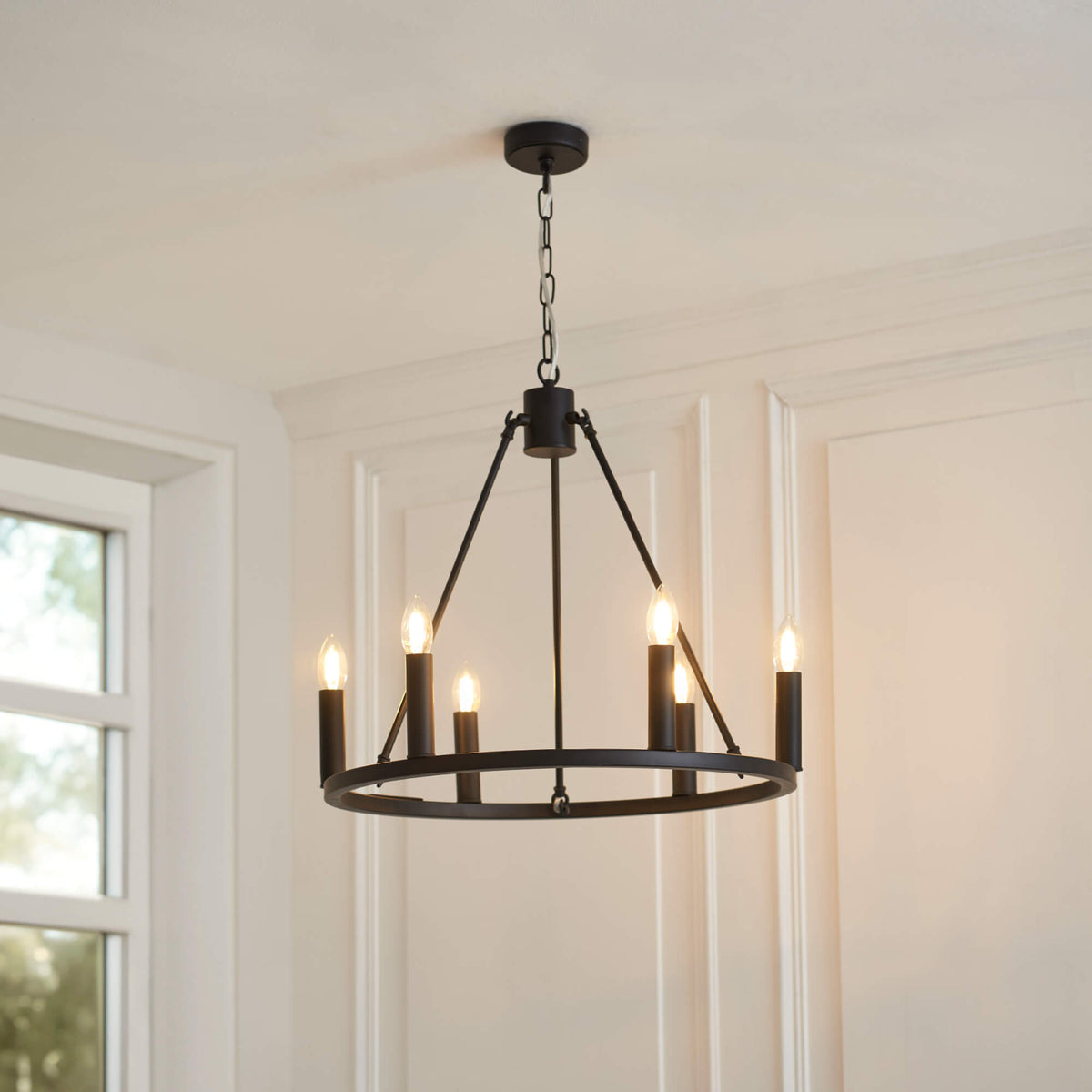 Pagazzi Parley 6 Light Black Ceiling Pendant