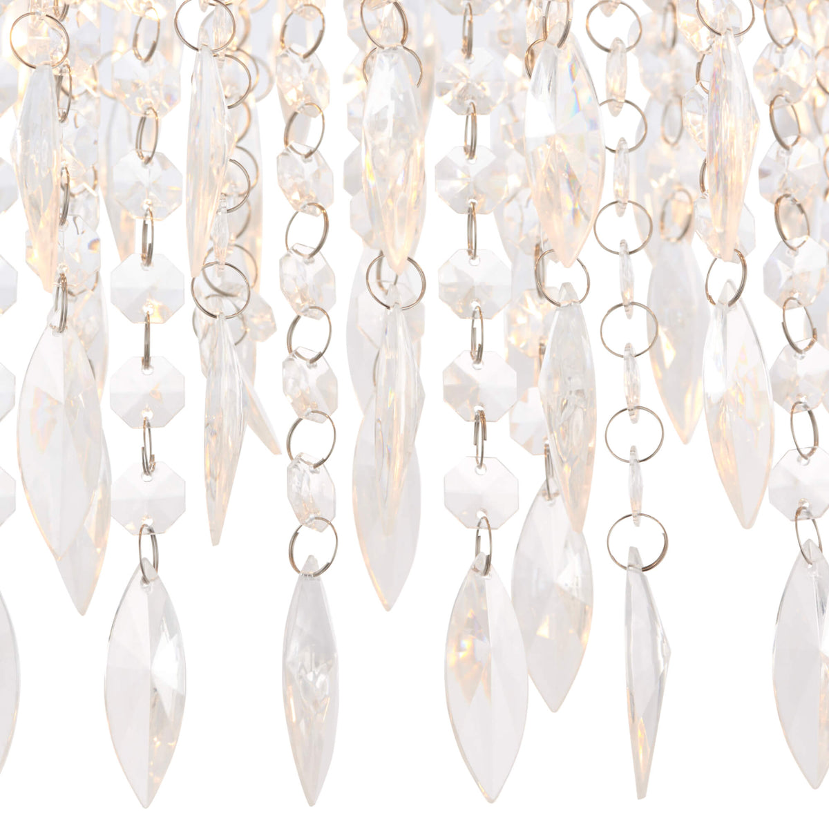 Pagazzi Winona Large Crystal Flush Ceiling Light
