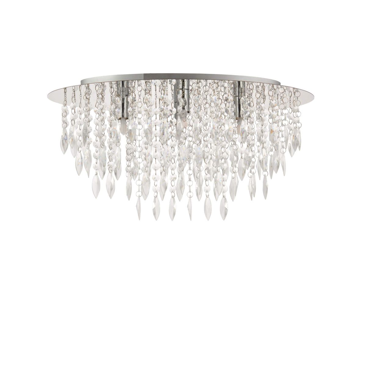 Pagazzi Winona Small Crystal Flush Ceiling Light