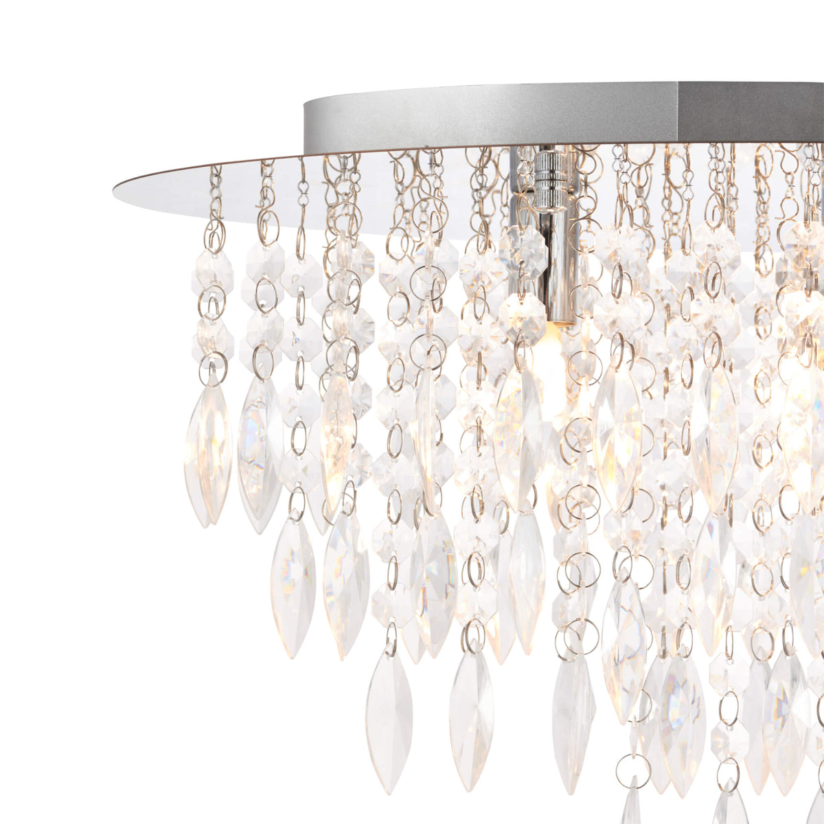 Pagazzi Winona Small Crystal Flush Ceiling Light