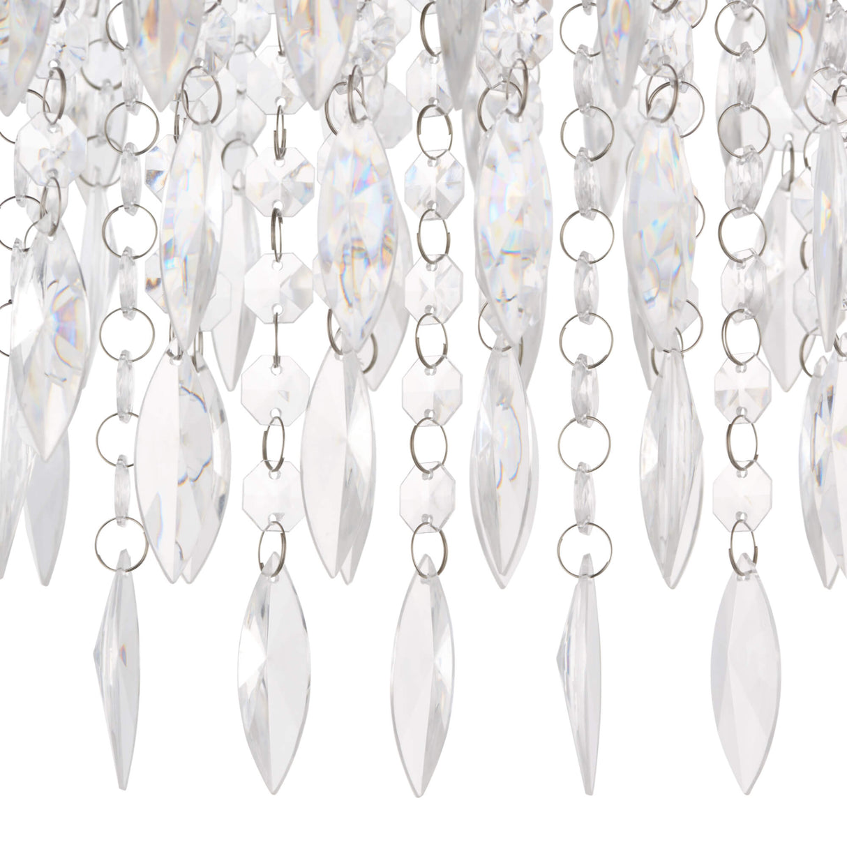 Pagazzi Winona Small Crystal Flush Ceiling Light