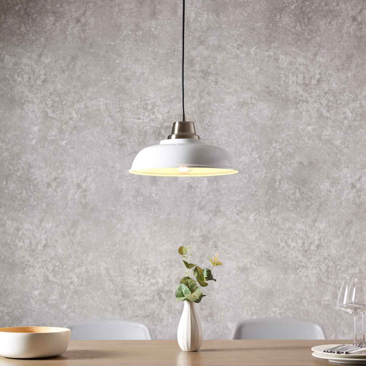 Pagazzi Bakewell White Pendant Ceiling Light