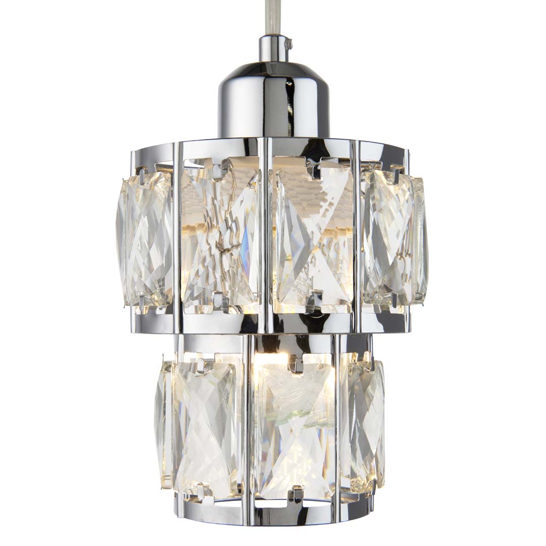 Pagazzi Darla Small Chrome Ceiling Light Pendant