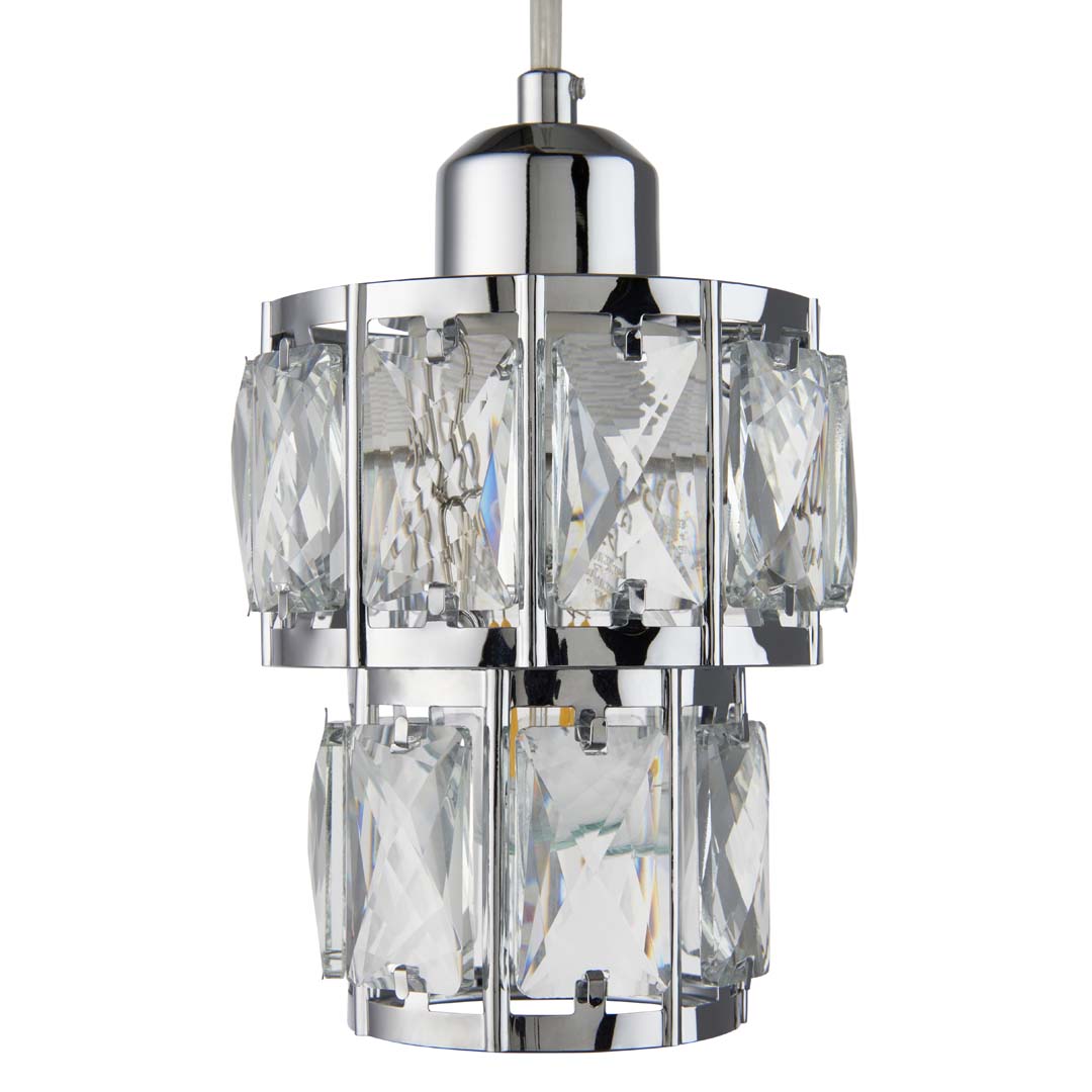 Pagazzi Darla Small Chrome Ceiling Light Pendant