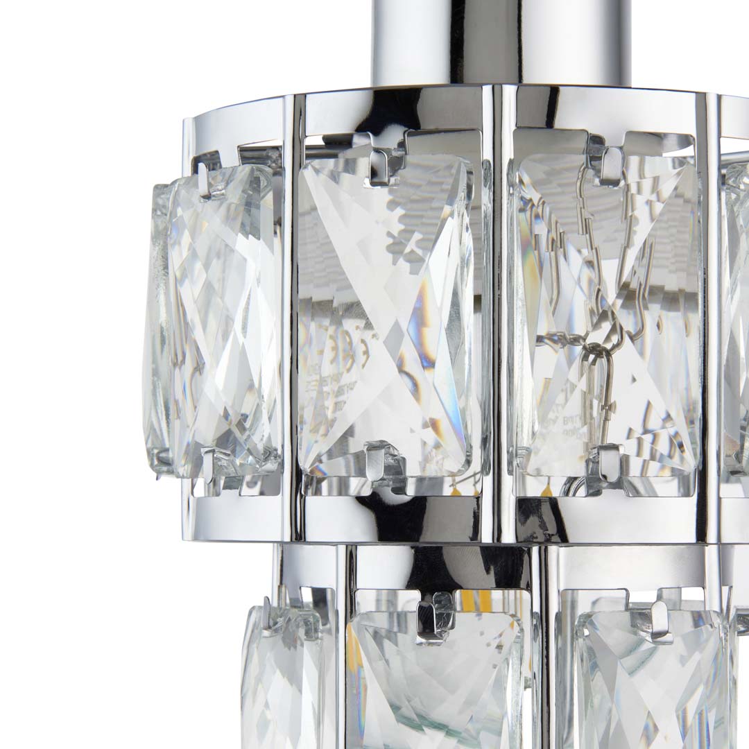 Pagazzi Darla Small Chrome Ceiling Light Pendant