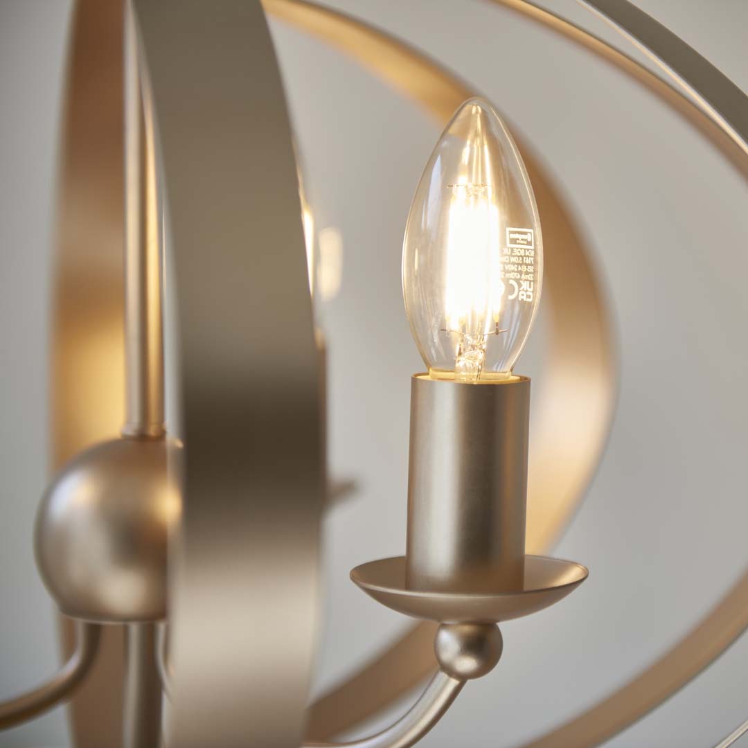 Pagazzi Midnight 3 Light Satin Gold Pendant Ceiling Light